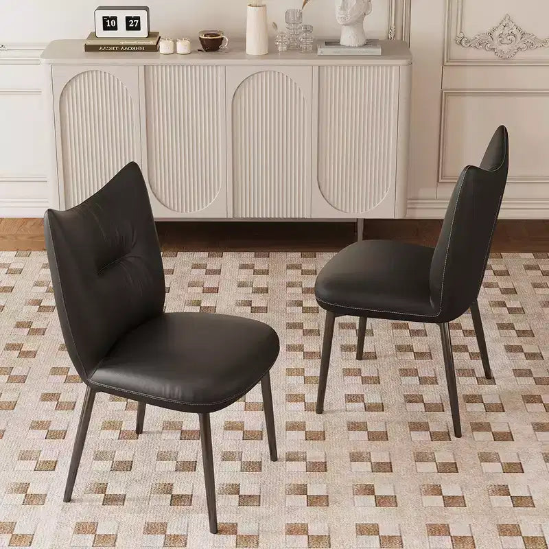 Chaise de salle à manger moderne en cuir microfibre de 19,29 po