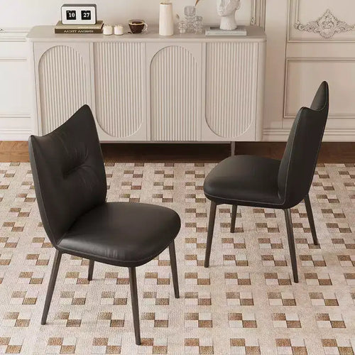 Chaise de salle à manger moderne en cuir microfibre de 19,29 po