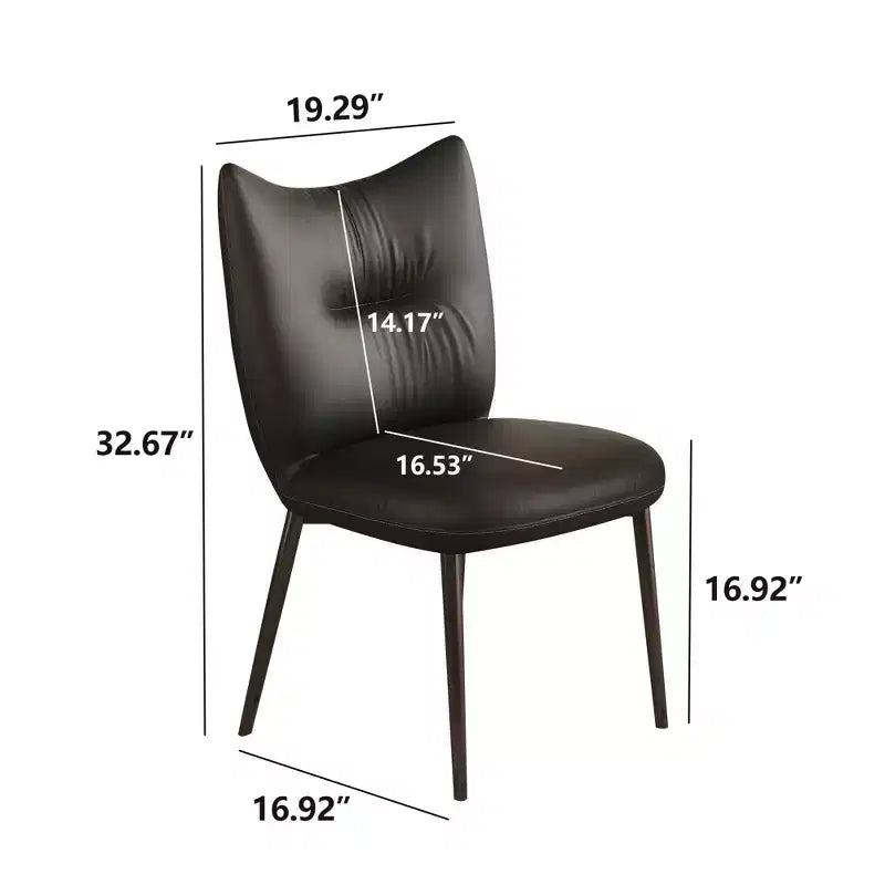Chaise de salle à manger moderne en cuir microfibre de 19,29 po