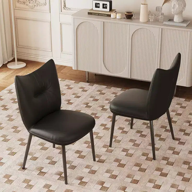 Chaise de salle à manger moderne en cuir microfibre de 19,29 po