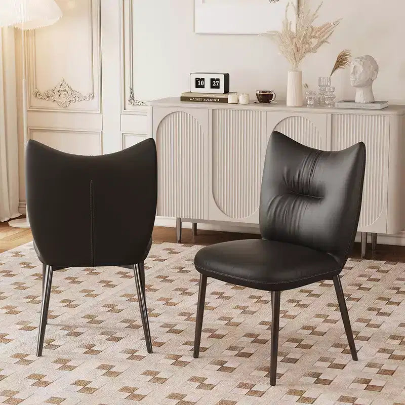 Chaise de salle à manger moderne en cuir microfibre de 19,29 po