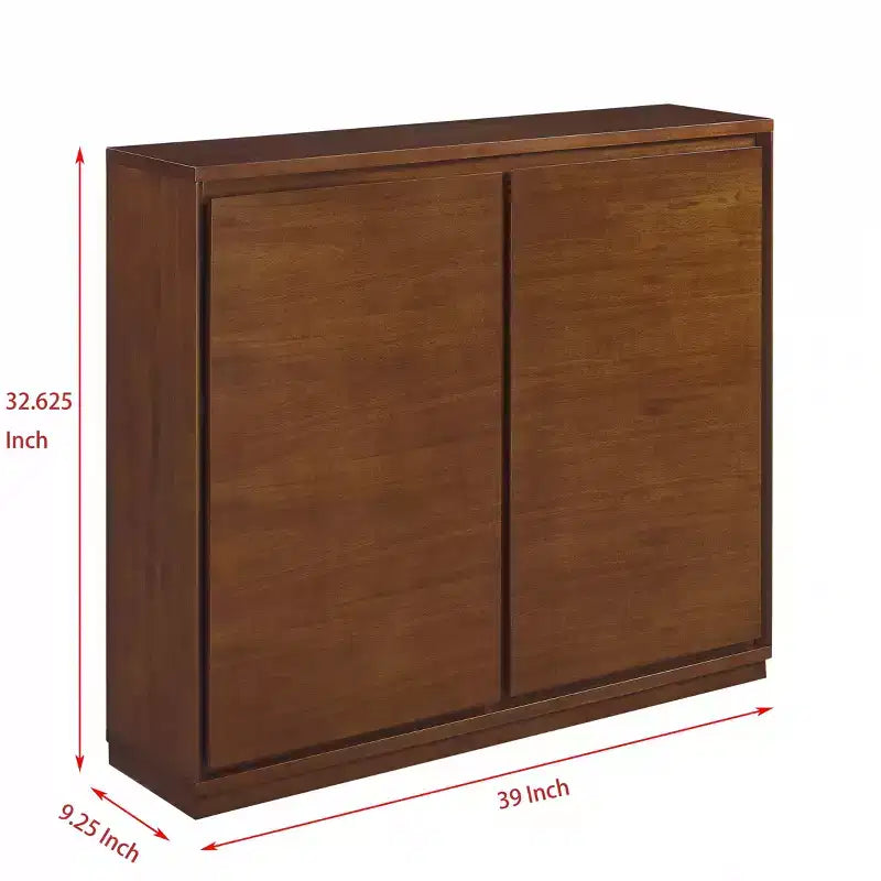 Buffet de 99 cm avec 2 trous pour prises, Meuble de rangement, Meuble de cuisine pour Salon, Cuisine, Salle à manger, Noyer
