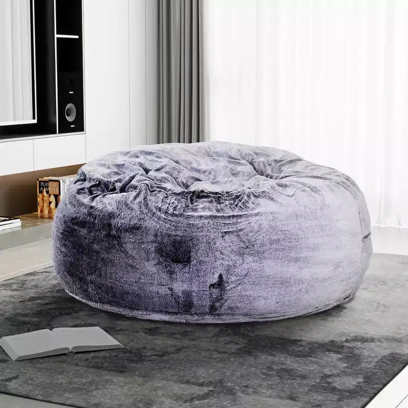 Pouf géant en fausse fourrure de 1,5 m