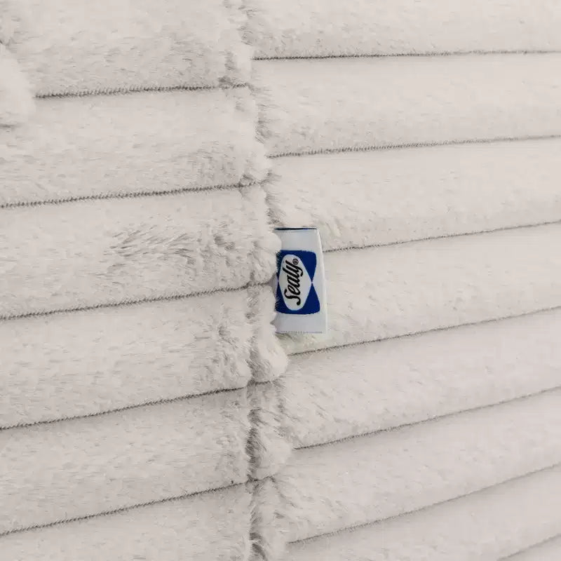 Pouf géant en fausse fourrure de 1,5 m