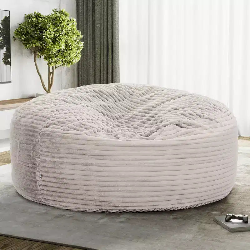 Pouf géant en fausse fourrure de 1,5 m