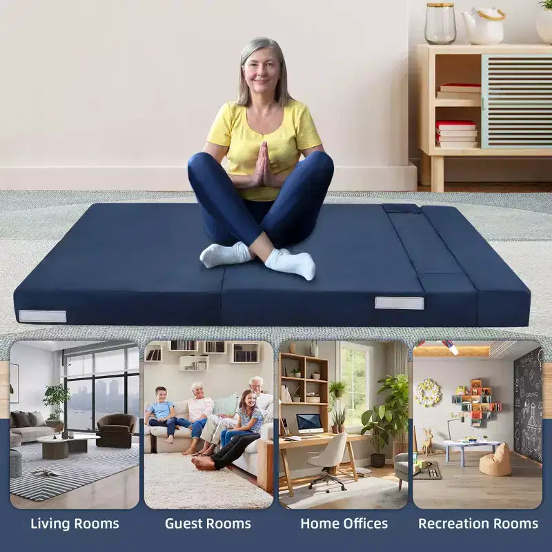 Canapé-lit pliable avec oreiller, matelas de canapé pliant convertible