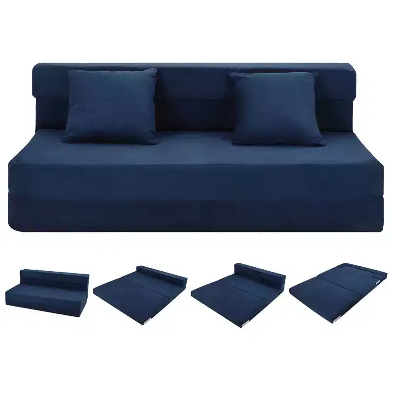 Canapé-lit pliable avec oreiller, matelas de canapé pliant convertible