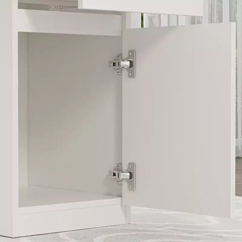 Bureau d'ordinateur avec tiroirs, bureau en bois de 109 cm, poste de travail PC de bureau à domicile avec rangement, blanc