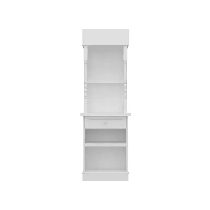 Grande vitrine et meuble de rangement blancs Étagères décoratives + tiroir, Polyvalents pour tous les espaces de la maison