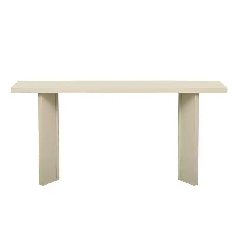 Console minimaliste en bois avec pieds géométriques, Table d'entrée en bois de style ferme pour le salon et l'entrée