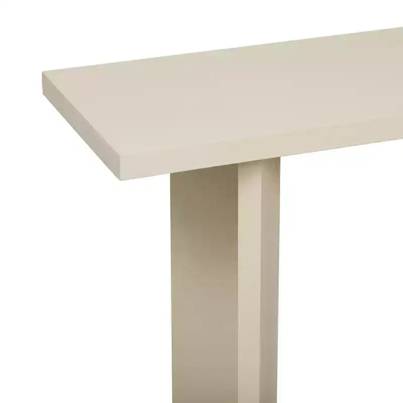 Console minimaliste en bois avec pieds géométriques, Table d'entrée en bois de style ferme pour le salon et l'entrée