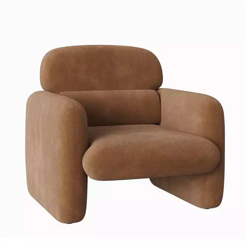 Fauteuil d'appoint moderne, Fauteuil de salon à ossature bois, Fauteuil de lecture confortable pour Salon, Chambre à coucher, Appartement, Coin
