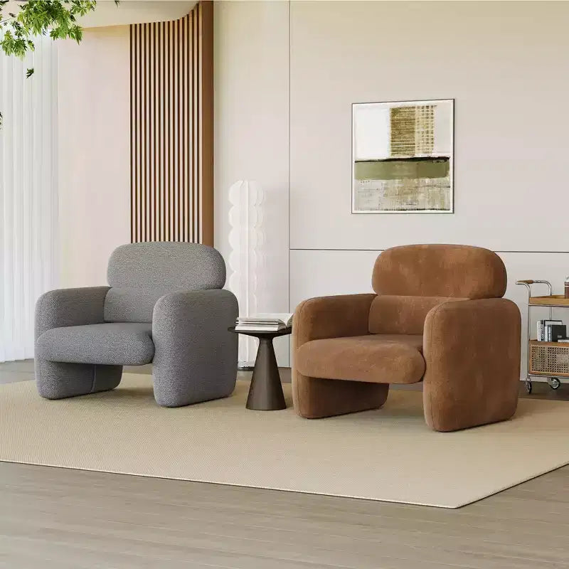 Fauteuil d'appoint moderne, Fauteuil de salon à ossature bois, Fauteuil de lecture confortable pour Salon, Chambre à coucher, Appartement, Coin