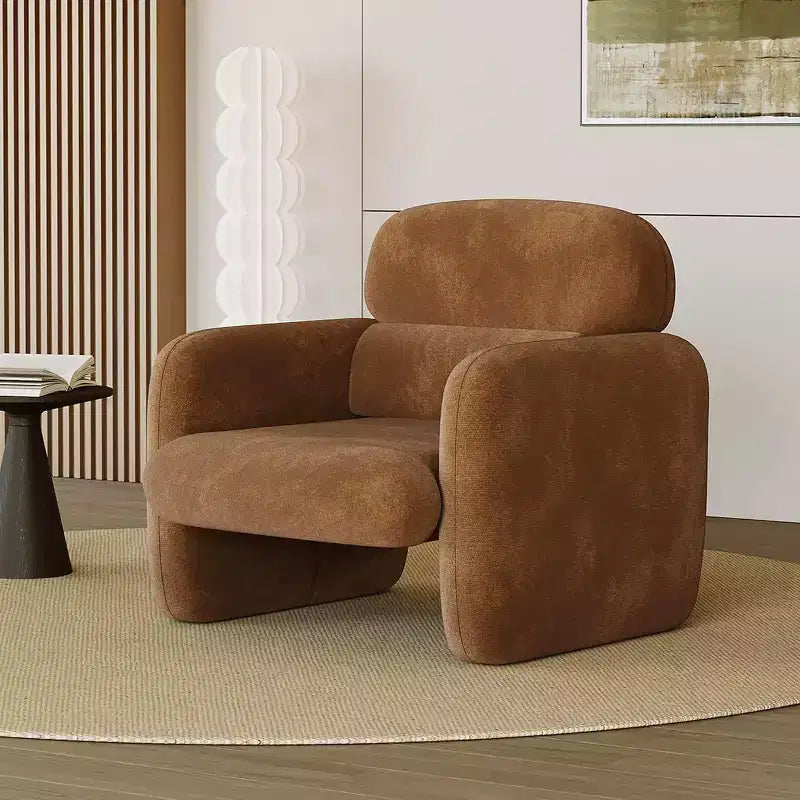 Fauteuil d'appoint moderne, Fauteuil de salon à ossature bois, Fauteuil de lecture confortable pour Salon, Chambre à coucher, Appartement, Coin