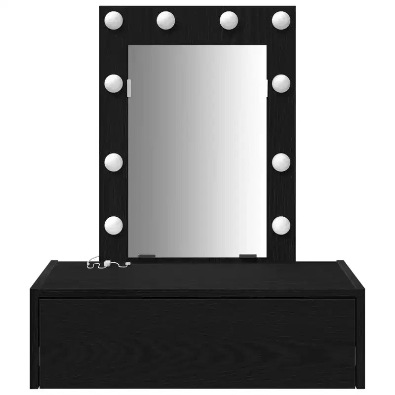 Coiffeuse moderne et minimaliste, élégante avec miroir clair et tiroirs de rangement intelligents pour l'organisation quotidienne