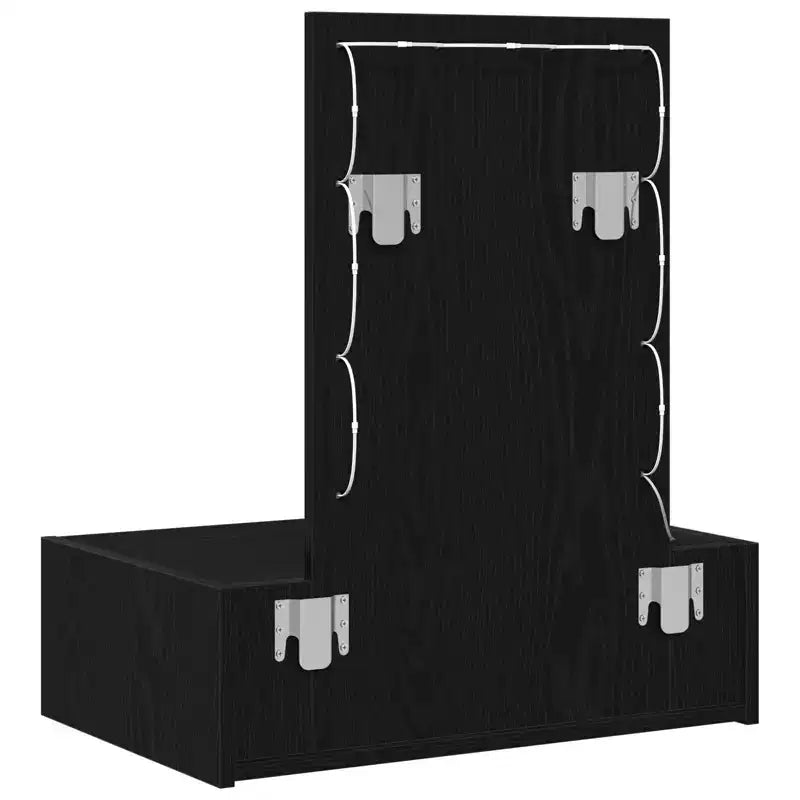 Coiffeuse moderne et minimaliste, élégante avec miroir clair et tiroirs de rangement intelligents pour l'organisation quotidienne