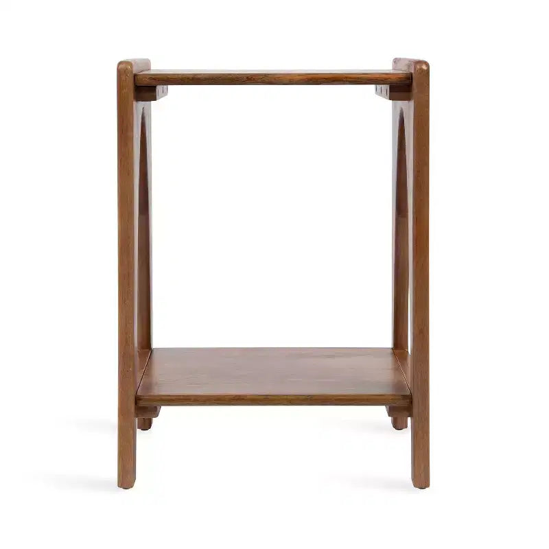 Table d'appoint en bois, 16x14x22, Noyer brun