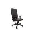 HomeStock 46.6 in.H Adjustable Height Black Faux Leather Seat Material with Swivels Ergonomic Office Chairs
