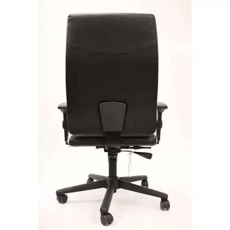 Fauteuil de bureau ergonomique pivotant, hauteur réglable 118,4 cm, siège en similicuir noir