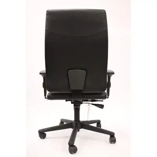 Fauteuil de bureau ergonomique pivotant, hauteur réglable 118,4 cm, siège en similicuir noir