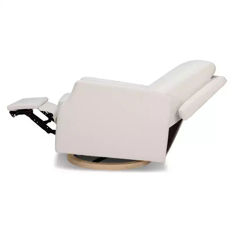 Fauteuil inclinable électronique et planeur pivotant - Tissu écologique crème haute performance