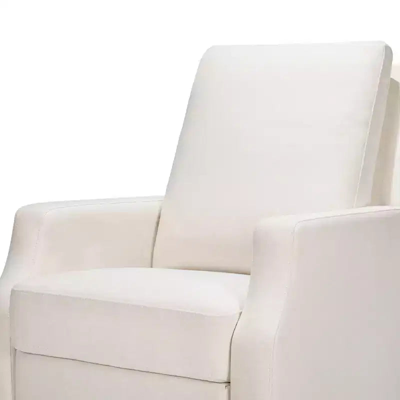Fauteuil inclinable électronique et planeur pivotant - Tissu écologique crème haute performance