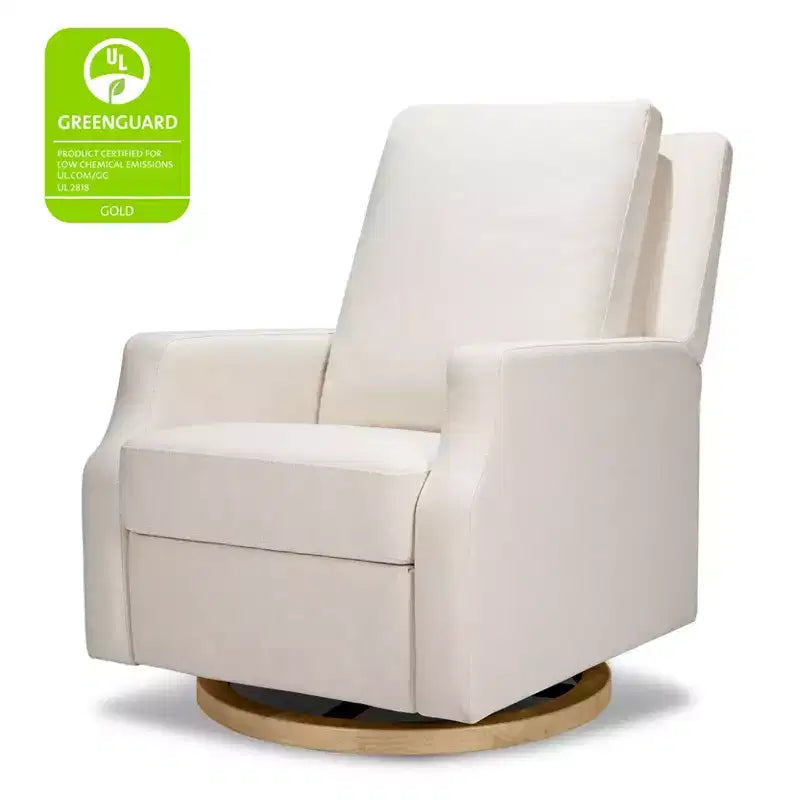 Fauteuil inclinable électronique et planeur pivotant - Tissu écologique crème haute performance