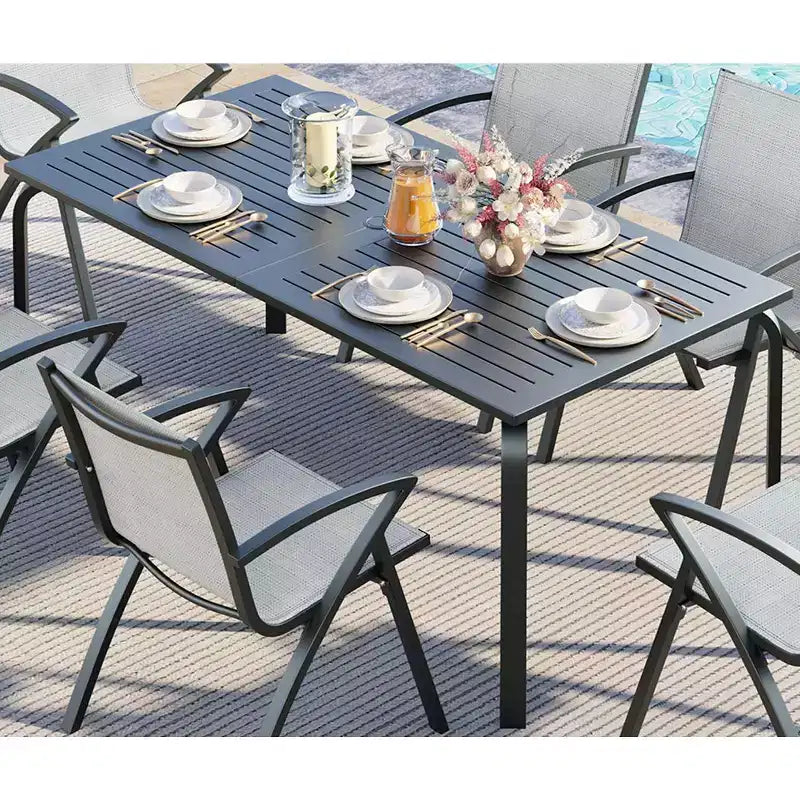 Table de patio,Table à manger moderne d'extérieur pour les restaurants, les arrière-cours, les bords de piscine