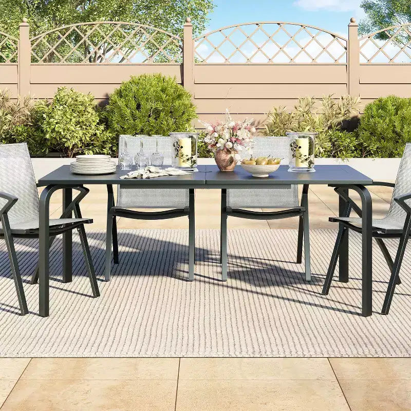 Table de patio,Table à manger moderne d'extérieur pour les restaurants, les arrière-cours, les bords de piscine