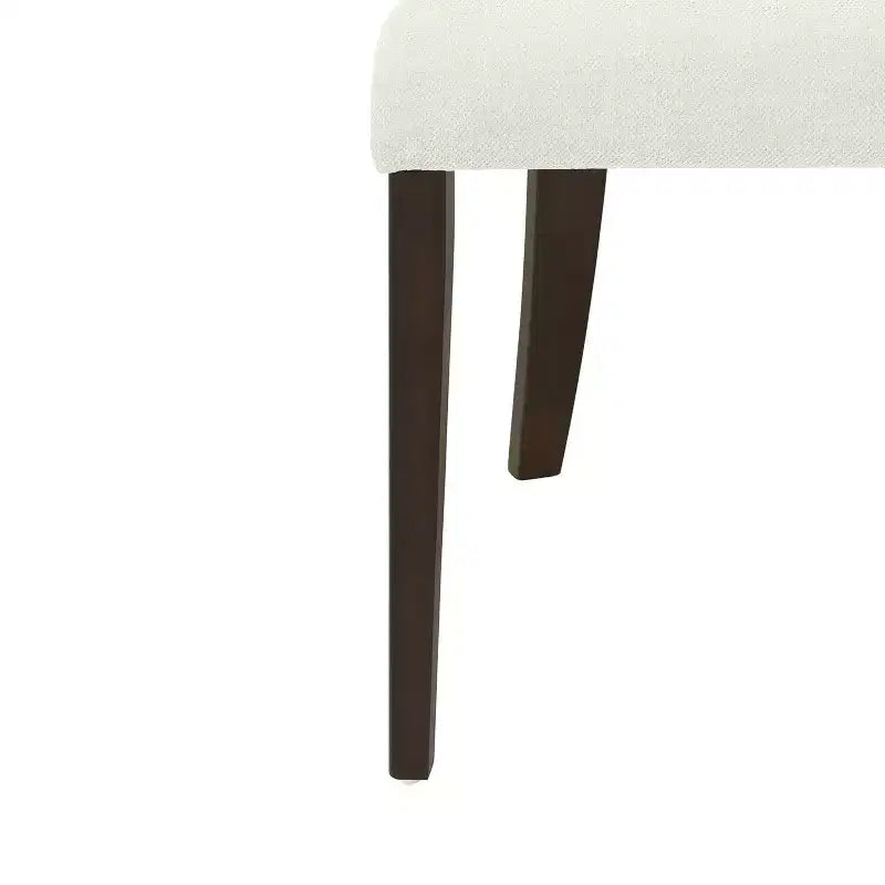 Chaises de salle à manger tapissées en bois d'hévéa avec dossier ouvert incurvé Beige/Marron foncé