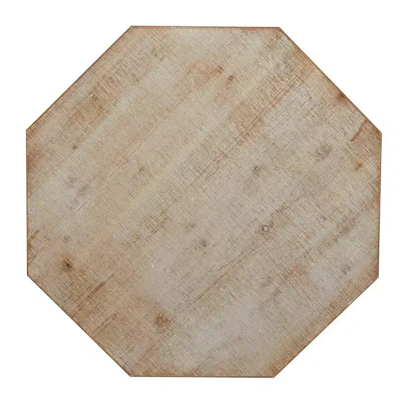 Table d'appoint rustique en bois blanchi à la chaux