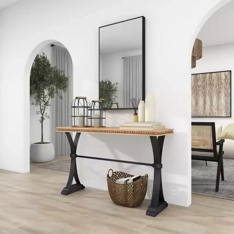 Table d'appoint industrielle Console en bois
