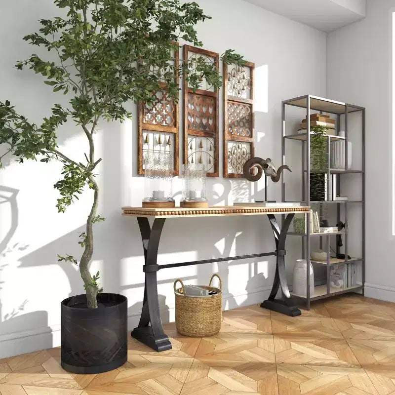 Table d'appoint industrielle Console en bois