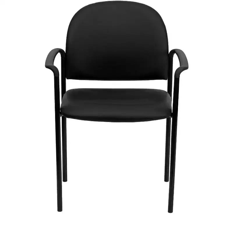 Chaise de réception latérale empilable en acier avec accoudoirs, modèle Confort