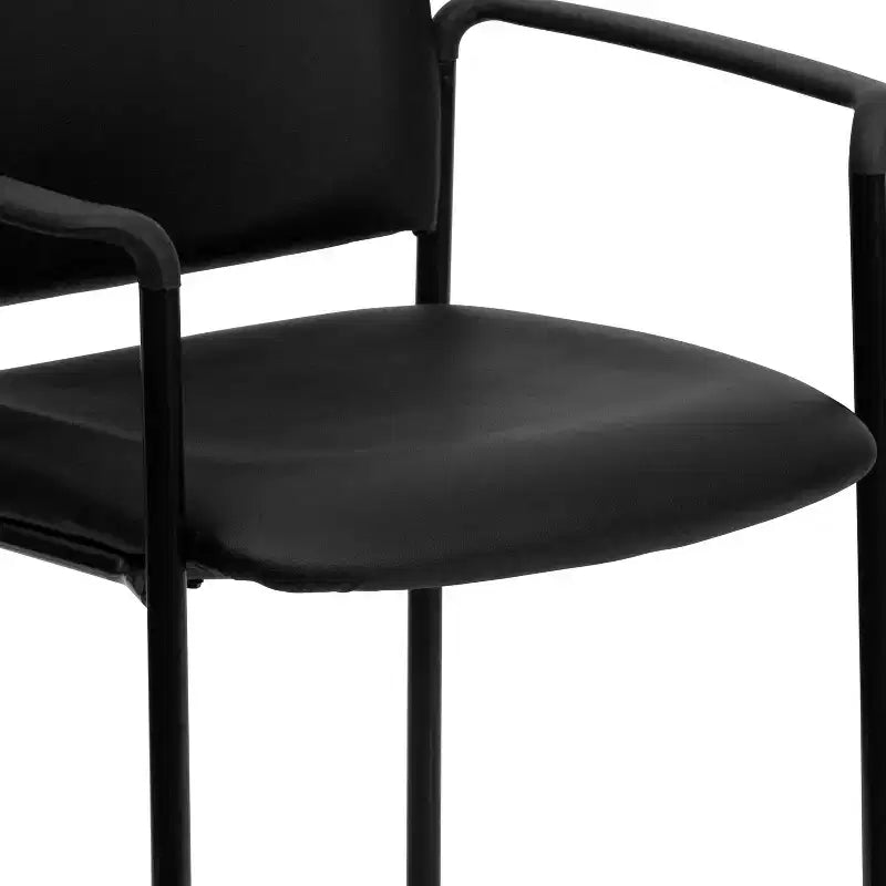 Chaise de réception latérale empilable en acier avec accoudoirs, modèle Confort