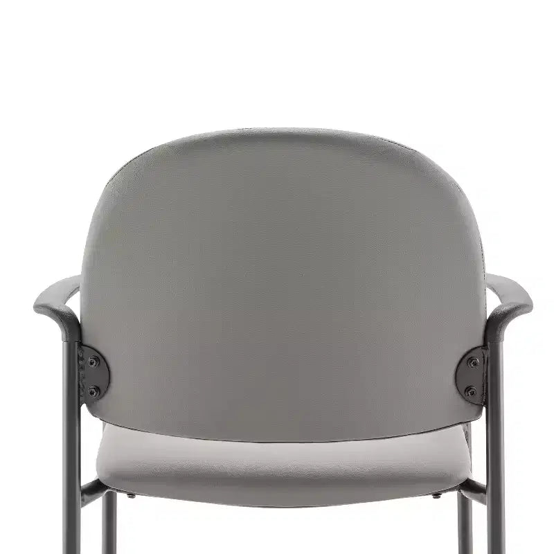 Chaise de réception latérale empilable en acier avec accoudoirs, modèle Confort