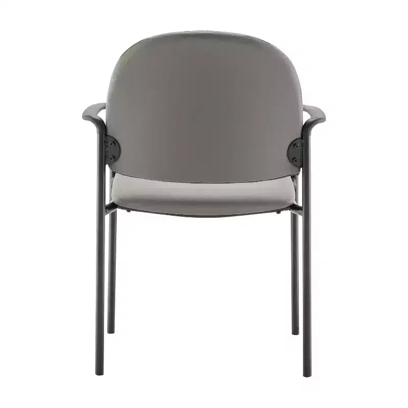 Chaise de réception latérale empilable en acier avec accoudoirs, modèle Confort