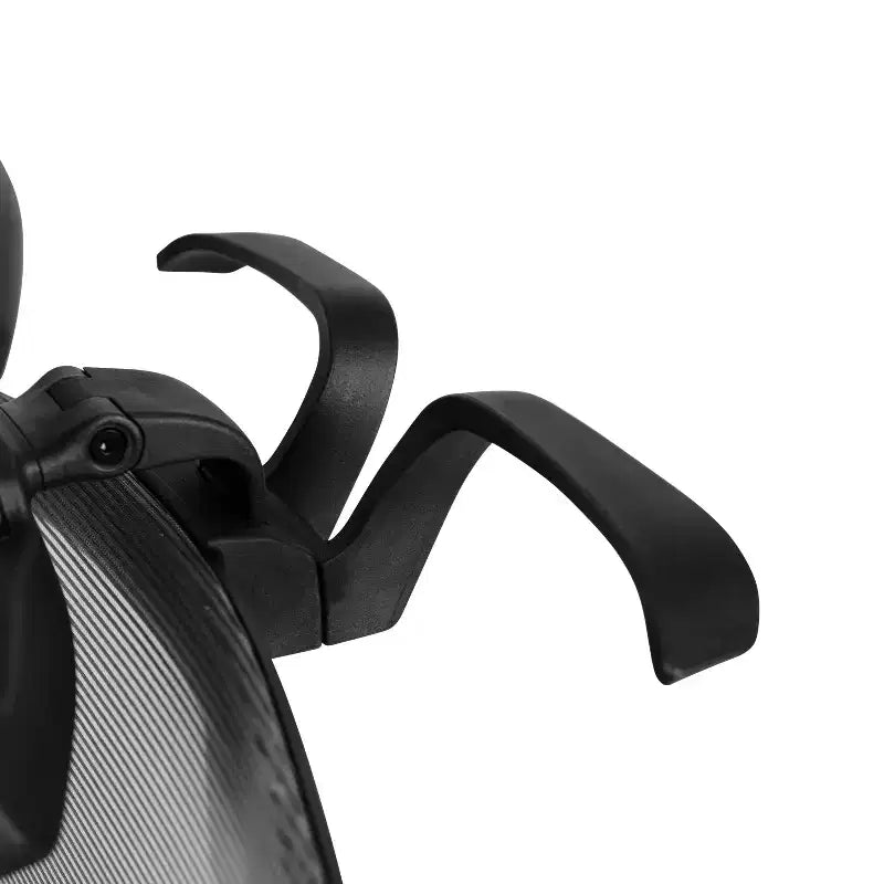 Fauteuil de bureau ergonomique en maille avec mécanisme synchrone, appui-tête réglable en inclinaison, support lombaire, porte-manteau et accoudoirs réglables