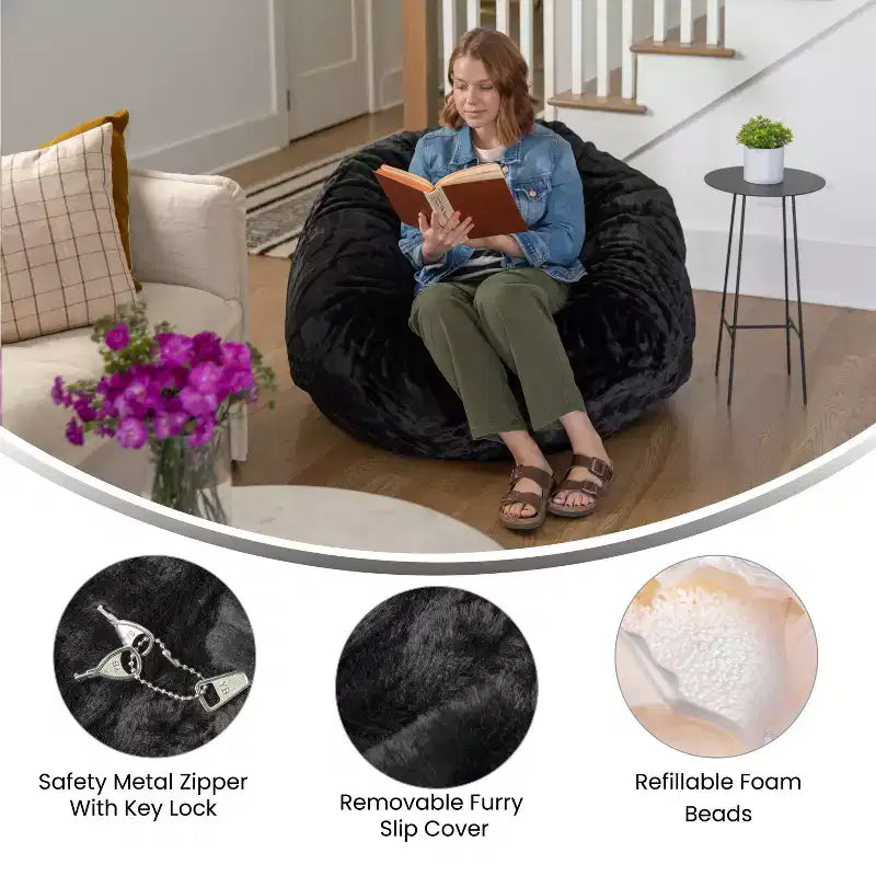 Pouf géant pour enfants et adultes