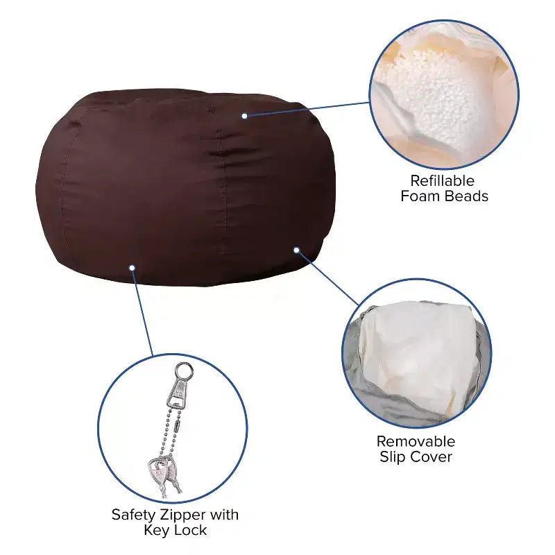 Pouf géant pour enfants et adultes
