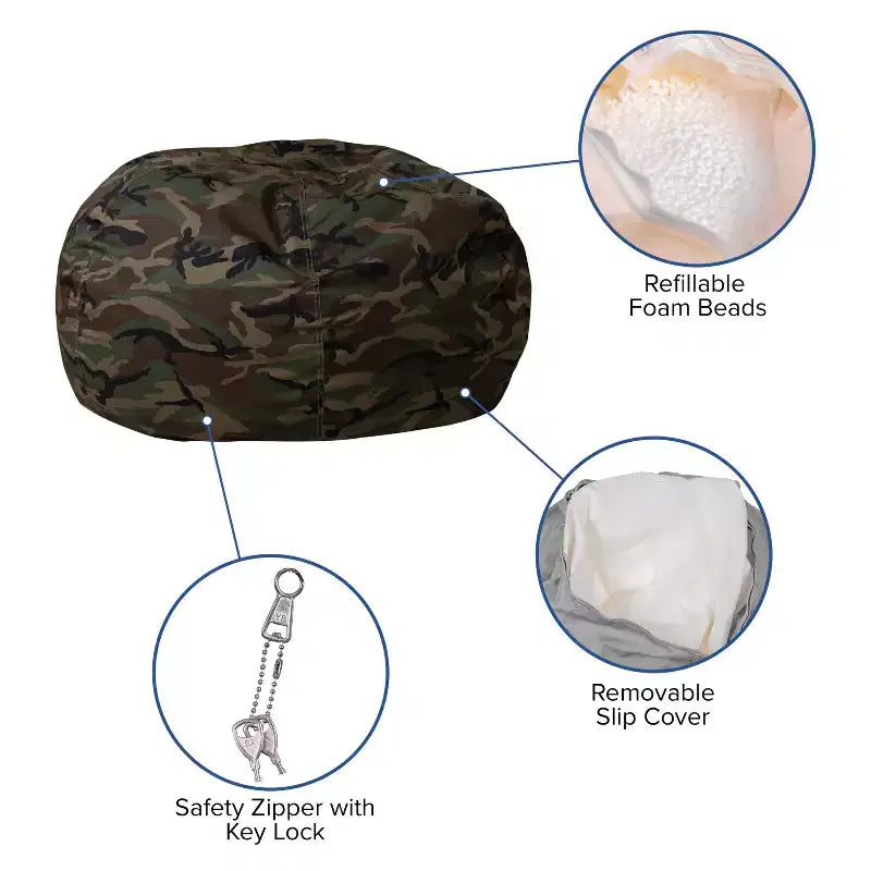 Pouf géant pour enfants et adultes