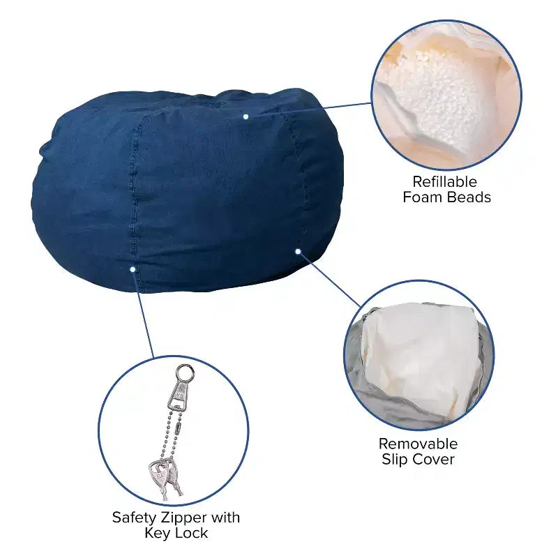Pouf géant pour enfants et adultes