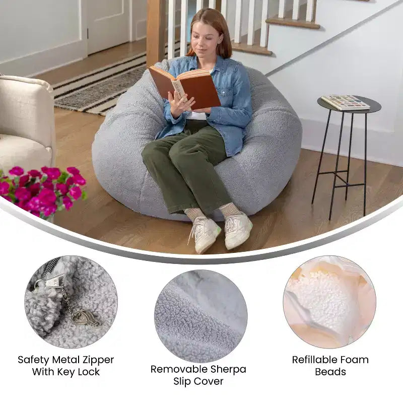 Pouf géant pour enfants et adultes