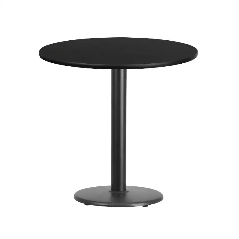 Dessus de table rond de 30 pouces avec base de table ronde de 18 pouces de hauteur
