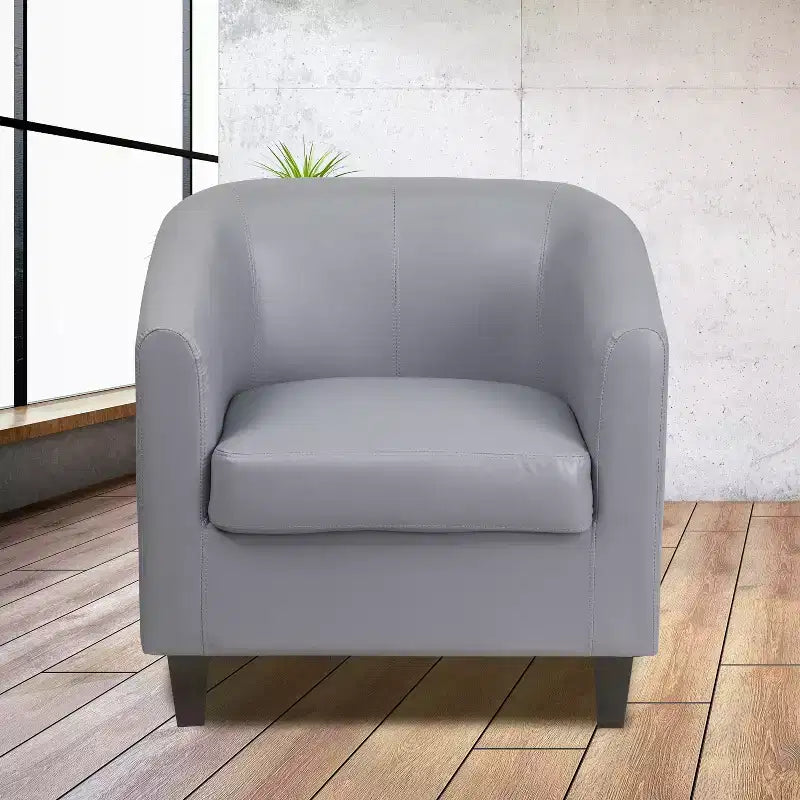Fauteuil en cuir avec accoudoirs inclinés Chaise décorative