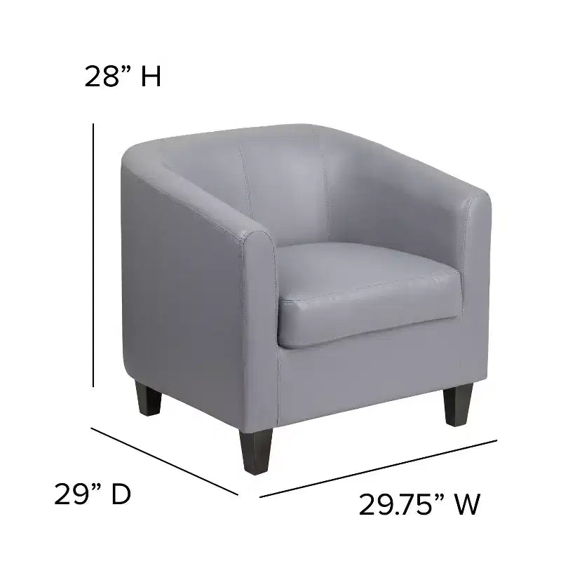 Fauteuil en cuir avec accoudoirs inclinés Chaise décorative