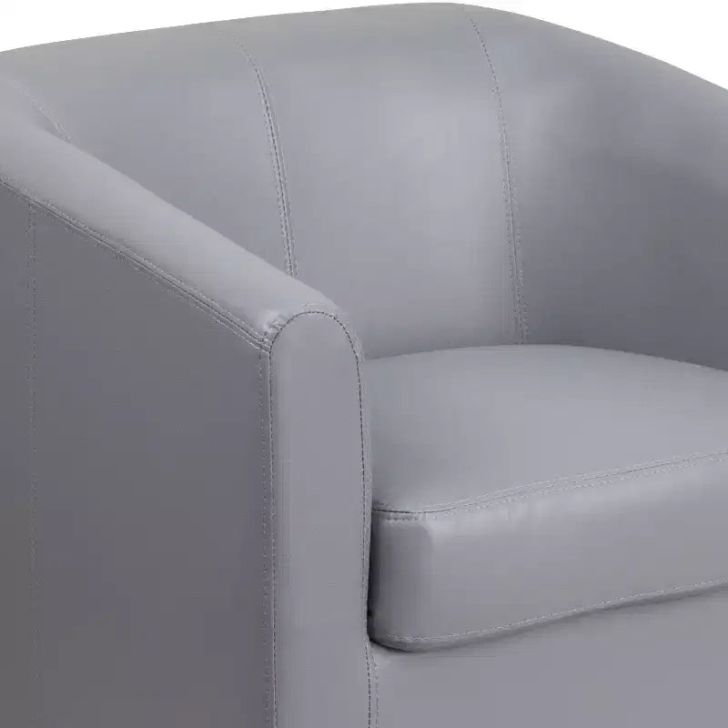Fauteuil en cuir avec accoudoirs inclinés Chaise décorative