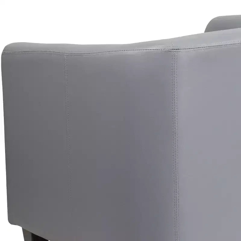 Fauteuil en cuir avec accoudoirs inclinés Chaise décorative