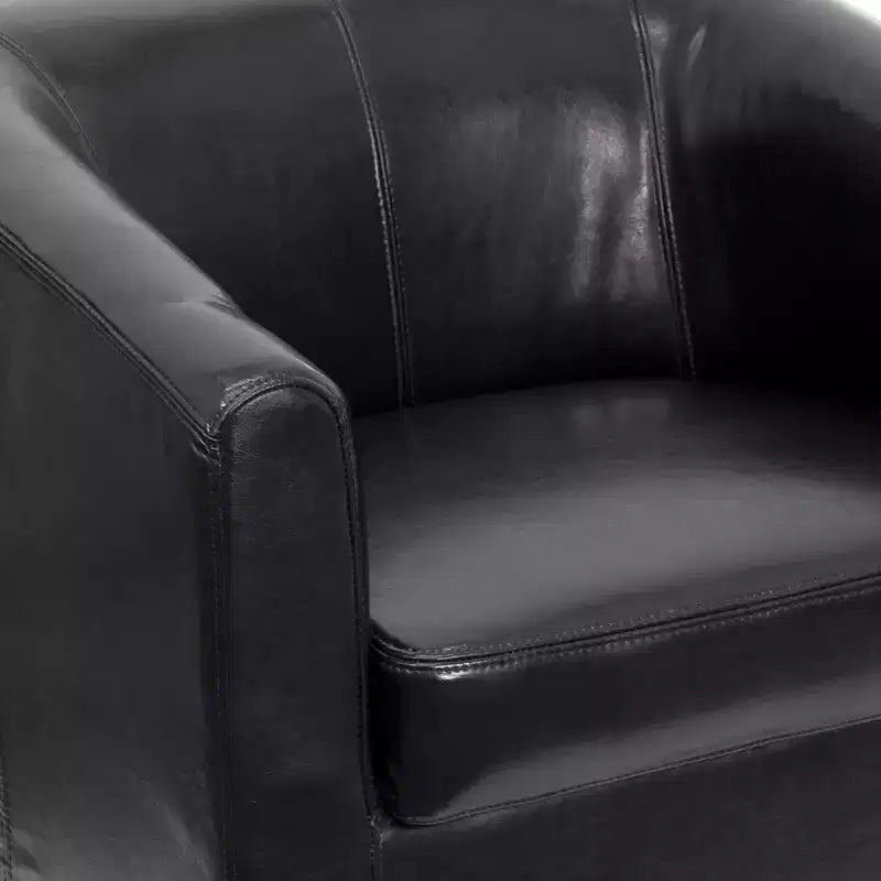 Fauteuil en cuir avec accoudoirs inclinés Chaise décorative