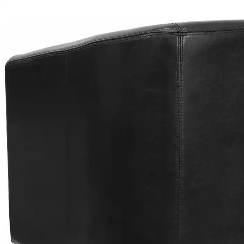 Fauteuil en cuir avec accoudoirs inclinés Chaise décorative